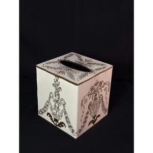 Boîte à mouchoirs de luxe peinte à la main, objet d'art en métal, décoration d'intérieur, accessoires de table et de salle à manger, cuisine, hôtel, restaurant, mariage - Product Image 5