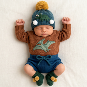 Ropa Infantil de Exportación, Conjunto de Bebé de Punto Suave, Diseñado para el Frío, Producción con Marca Personalizada - Product Image 5