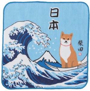 Serviette de toilette carrée pour enfant, imprimée Shiba Inu, 100% coton, écologique, résistante aux enfants, avec motif animalier, pour les voyages et la plage - Product Image 6
