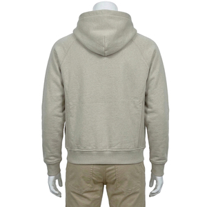 Sweat-shirt à capuche zippé pour homme, manches raglan, couleur unie, coupe décontractée, molleton de coton, personnalisable, idéal pour l'automne - Product Image 2