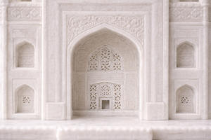 Réplica del Taj Mahal de Mármol Blanco Pulido, Hecha a Mano y Ecológica, Mini Modelo Decorativo para el Hogar, Decoración para Halloween y Pascua, Pieza Decorativa - Product Image 2