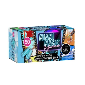 9gx50 Pack Blue Color Miami Magic Cream Charger Pallet from Top Listed European Manufacturer
