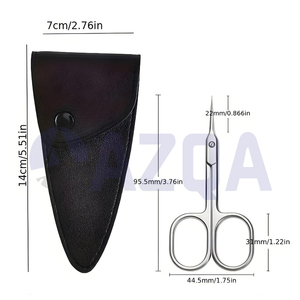 Ciseaux à cuticules en acier inoxydable à pointe fine courbée, lames aiguisées, pour droitiers, durables, pour la coupe des ongles, manucure professionnelle - Product Image 2