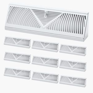 Grilles de plancher robustes en fer de 15 pouces, lot de 10, anti-rouille et anti-décapage, pour systèmes CVC, utilisables comme grilles de plinthe - Product Image 1