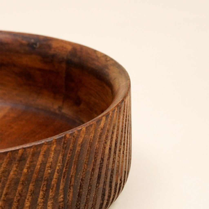 Bol artisanal en bois d'acacia réutilisable pour une vie durable, salade, collation et repas éco-responsables - Inde - Product Image 4