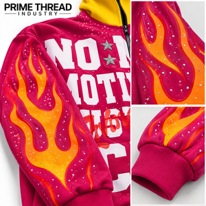 Men’s Acid Wash Zip Up Hoodie Rhinestone Flame Graphic <b>Oversized</b> <b>Vintage</b> Streetwear Hooded <b>Sweatshirt</b> <b>Vintage</b> Unisex Hoodies - Product Image 3