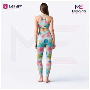 Pantalones de Yoga/Leggings para Mujer, Sublimados, de Poliéster/Spandex, con Logotipo Personalizado, Alta Elasticidad, Estiramiento en Cuatro Direcciones, Impresos, Superventas - Product Image 2