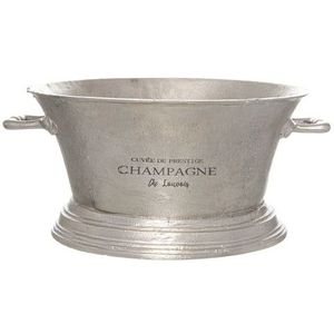 Cubo de hielo con pedestal de plata antigua para champán y vino, con asas, para decoración de bares y fiestas de boda - Product Image 2
