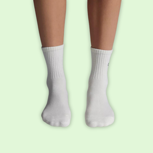 Chaussettes brodées mignonnes respirantes style coréen esthétique avec nœud, en coton écologique, compression pour femme, ODM - Product Image 1