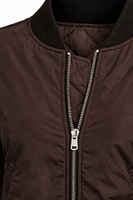 Blouson bomber marron uni pour femme, fermeture éclair, col montant, manches longues, coupe-vent, manteau d'automne, prix raisonnable, service OEM