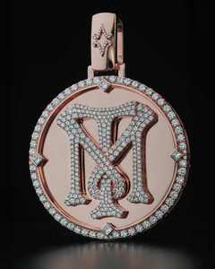 จี้เงินแท้ 925 ประดับเพชรโมอิสซาไนต์ ดีไซน์ฮิปฮอป สำหรับผู้หญิงและผู้ชาย ผ่านการทดสอบเพชร VVSD เครื่องประดับคุณภาพสูง - Product Image 1