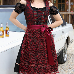 Vestido tradicional alemán Dirndl para mujer, diseño personalizado, patrón sólido, ligero, vestido bávaro Dirndl para mujer en venta - Product Image 2