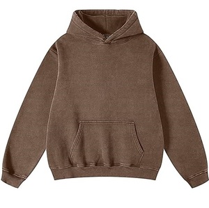 Vintage Streetwear Acid Wash Oversized Hoodie Soft Cotton Heavyweight Pullover Hooded <b>Sweatshirt</b> Custom Logo Embroidered Hoodie - Product Image 1