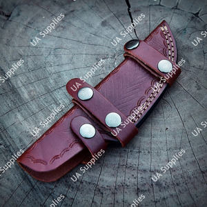 Funda Artesanal Vintage para Cuchillo, Cosida a Mano, de Cuero Genuino, Premium, de Piel de Vaca Gruesa, para Llevar en el Cinturón, para Cuchillos de Hoja Fija, para Campismo al Aire Libre - Product Image 2