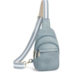 Bolso Bandolera Pequeño de Cuero para Mujer, Riñonera de Viaje, Bolso de Pecho - Product Image 1