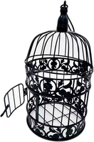 Cage à oiseaux vintage en métal petits oiseaux décor motif animal tenture murale intérieur extérieur fêtes cadeau de mariage Cage à oiseaux