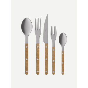 Ensemble de couverts modernes en acier inoxydable avec manche en bois, de luxe, pour cuisine et salle à manger, pour hôtels et usage domestique - Product Image 2