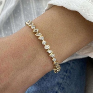 <b>Top</b> Trending Bracelet VVS Moissanite Diamond Bracelet 925 Sterling <b>Silver</b> Mix Stone Bracelet Fine Luxury Jewelry for Womens - Product Image 1