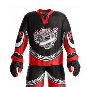 ชุดยูนิฟอร์มฮอกกี้น้ำแข็งแบบกำหนดเอง กันน้ำ แห้งเร็ว ผลิตจากโพลีเอสเตอร์ 100% พร้อมลายพิมพ์แบบซับลิเมชั่น ปรับแต่งชื่อและโลโก้ได้ - Product Image 4