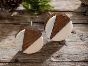 Poignées de porte rondes en bois, design moderne artisanal, pour la décoration intérieure, la salle de bain, l'entrée, la table, la maison - Product Image 2