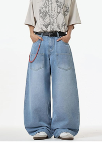 Classic Loose Fit Baggy Jeans Soft Comfortable Denim Pants for Daily Wear, Hip Hop Fashion, and Streetwear Styling - Product Image 5