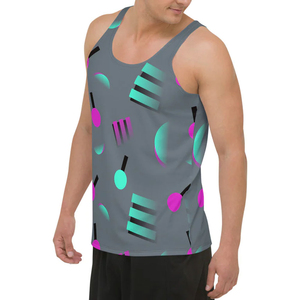 เสื้อกล้ามผู้ชายแบบสั่งทำสำหรับออกกำลังกาย กีฬา ฟิตเนส ผ้าฝ้ายและสแปนเด็กซ์คุณภาพสูง ดีไซน์ปรับแต่งได้สำหรับฟิตเนส โยคะ และสวมใส่ลำลอง - Product Image 6