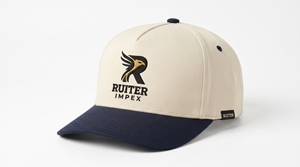 Casquette de baseball OEM bleue à 5 panneaux avec logo brodé, ajustable, unisexe, décontractée - Product Image 2
