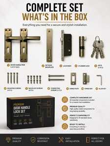 Modern Ambidextrous Rust Resistant Door <b>Lock</b> Hardware Set <b>Security</b> Lever Handle Mortise <b>Lock</b> with Cylinder - Product Image 5