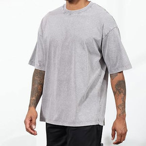 Camiseta de Verano para Hombre, Nueva Moda, Lavado Ácido, 100% Algodón, Antiarrugas, Transpirable, Corte Regular, Informal - Product Image 4