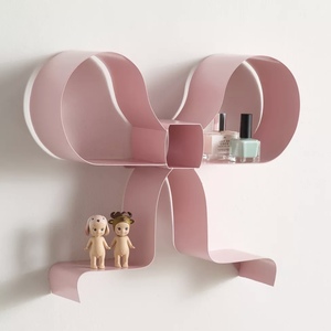2026 Latest Metal Bow Shape Organizer <b>Wall</b> <b>Shelf</b> in Candy Colors for Kids Bedroom Home Decorations - Product Image 4
