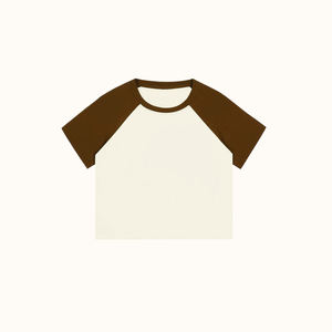 T-shirt court streetwear pour femme 95% coton/5% élasthanne Tissu extensible 4 directions Motif imprimé Doux Respirant Écologique - Product Image 4