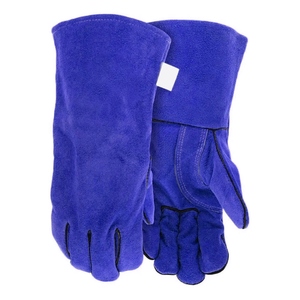 Gants de soudure en cuir de vachette pleine fleur, doublure en polaire de coton, résistants, ignifuges, usage général - Product Image 1