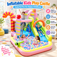 Château gonflable avec toboggan aquatique et trampoline, en tissu Oxford, pour vente en gros