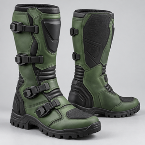 Bottes de moto longues, chaussures de protection durables pour la conduite, avec renforts sur les orteils et le talon, et ajustement confortable pour la moto au quotidien - Product Image 4