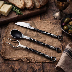 Eco-Friendly Sustainable High Quality Hand Forged Carbon Steel Camping Cutlery Set-Lightweight Durable Reusable - Product Image 5