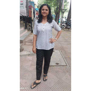 แปรงสีม่วงเสื้อสั้น ajrakh - Product Image 1