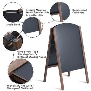 Letrero publicitario de madera de 40 pulgadas con marco en A, estilo pizarra, para acera, para bodas - Product Image 2