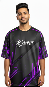 เสื้อยืดโอเวอร์ไซส์สไตล์สตรีทแวร์สำหรับผู้ชาย ทรงหลวม สวมใส่สบาย แฟชั่นแนวอเมริกัน - Product Image 2