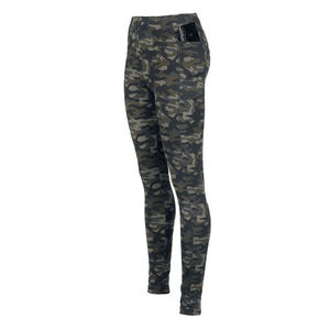 Leggings VYRRA taille mi-haute, couleur unie, longueur intégrale, extensibles, respirants, pour femme, avec empiècements en maille, violet et noir - Product Image 2