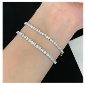 wholesale elegant 14k <b>gold</b> 6.30ct lab diamond bracelets customized wedding tennis bracelet chain for women luxury jewellery - Product Image 1