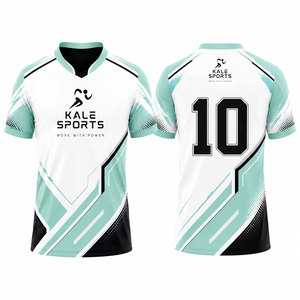 Camiseta de Fútbol Personalizada Original con Cuello en V, Mangas Cortas, Transpirable, de Secado Rápido, 100% Poliéster, con Logotipo del Equipo Personalizado - Product Image 5