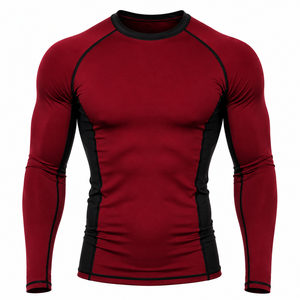 Haut de compression personnalisé à manches longues pour le MMA, le BJJ, le Jiu-Jitsu, la lutte et l'entraînement – Vêtement de sport personnalisé par sublimation - Product Image 2
