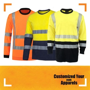 Camiseta Polo de Seguridad de Manga Larga Amarilla y Negra de Alta Visibilidad, Ropa de Trabajo Reflectante, Logotipo Personalizado, Uniforme Industrial - Product Image 3