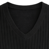 Haut en tricot côtelé à col en V pour femme, manches courtes, coupe ajustée, pull décontracté d'été, extensible et doux, élégant, à porter au quotidien, chemisier pour femme