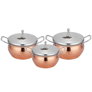 <b>Ceramic</b> Casseroles Set Round Minimalist Design With Zinc Alloy Handles Oven Safe Enamel Coating Durable Cookware - Product Image 3