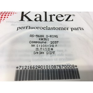 โอริง KALREZ รุ่น AS-568A K #   361, COMPOUND: 2037 - ผู้จัดจำหน่ายอุปกรณ์และชิ้นส่วนเซมิคอนดักเตอร์ระดับโลกที่เชื่อถือได้ - Product Image 3