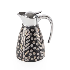 Vintage style stainless steel <b>tea</b> pot featuring classic design with polished surface and sturdy handle for traditional kitchens - Product Image 1