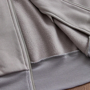 Sudadera con capucha de punto informal de moda para hombre, de ajuste holgado y manga larga, con cremallera, el mejor proveedor de ropa personalizada al por mayor para hombre - Product Image 6