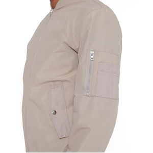 Custom Men's High Street Casual Fit Bomber Jacket OEM Service 100% Polyester <b>Waterproof</b> Winter Canvas <b>Fabric</b> Front for - Product Image 4