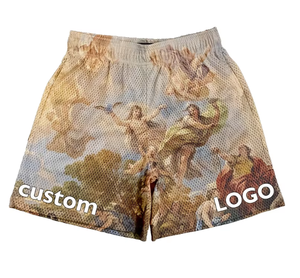 Shorts en maille personnalisés pour hommes avec logo imprimé, collection 2026 – Nouveauté tendance pour jeunes - Product Image 1